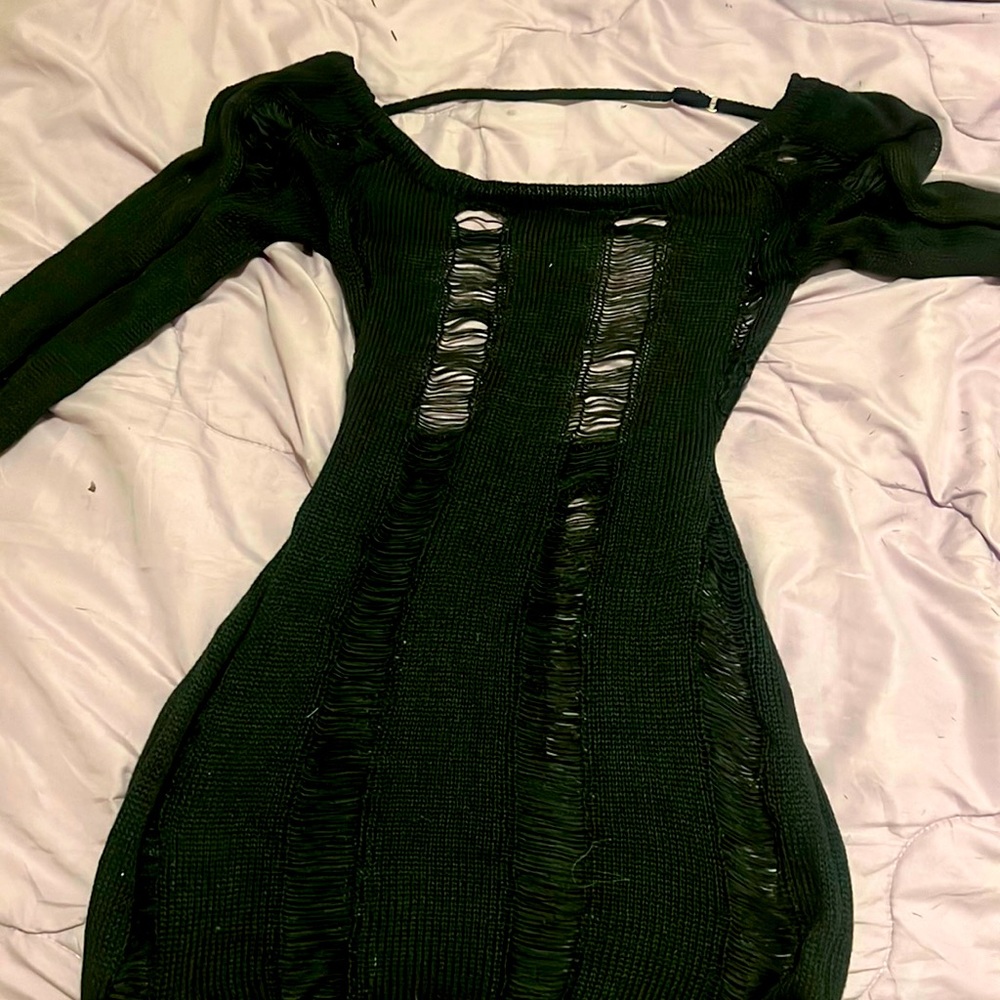 Black mini dress